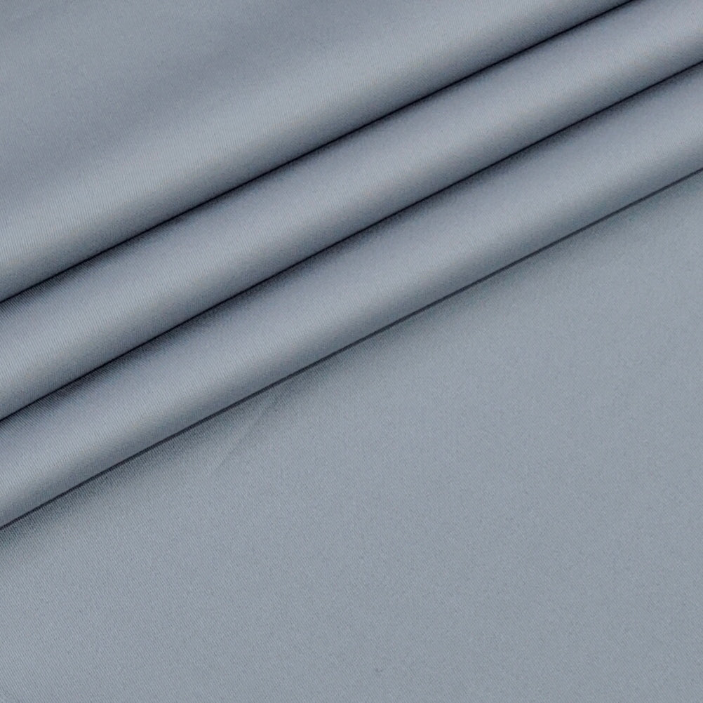 Trouser Fabric Donear Giza Cotton Stretchable Plain Colour Sky Silver